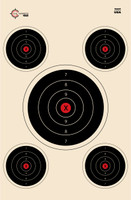 SRT - Bulls Eye Targets - 5Up Bullseyes (100 Target Pack)