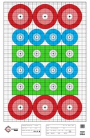 SRT - Bulls Eye Targets - Bullseyes with a Grid (100 Target Pack)