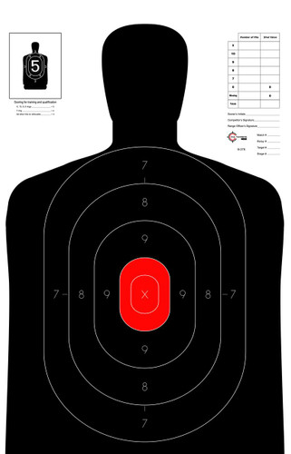 B-27E RC (RED CENTER) (100 Target Pack)