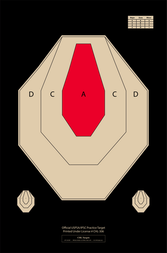 IPSC (P) (Classic) RC (RED CENTER) (100 Target Pack)