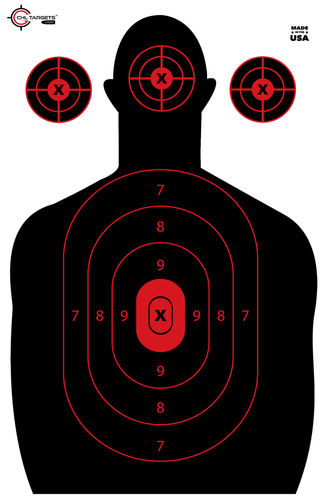 SRT - Silhouette -  Silhouette #1 BLACK w/ Red Center (100 Target Pack)