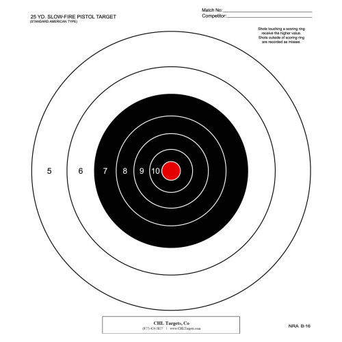 B-16 RC (RED CENTER) (100 Target Pack)