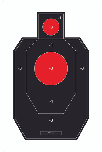 IDPA (P) REV/RC (Reverse/Red Centers) (100 Target Pack)
