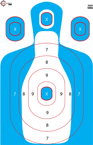 SRT - Silhouette w/ FBI-Q - BLUE (50 Target Pack)