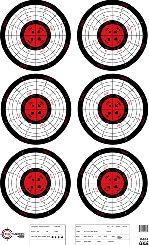 SRT - Fun & Games - 6up - 5 Shot Poker Bullseye (100 Target Pack)