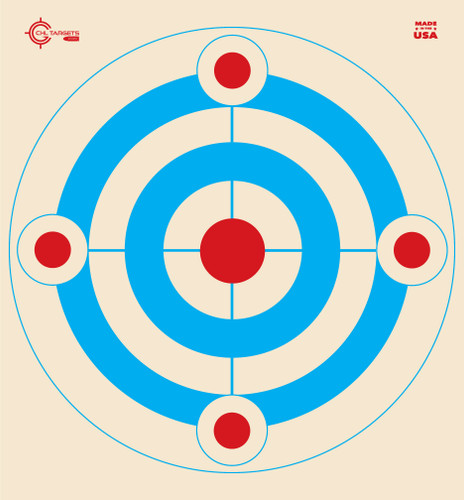 SRT - Bulls Eye Targets - 1Up Bullseye BLUE (100 Target Pack)