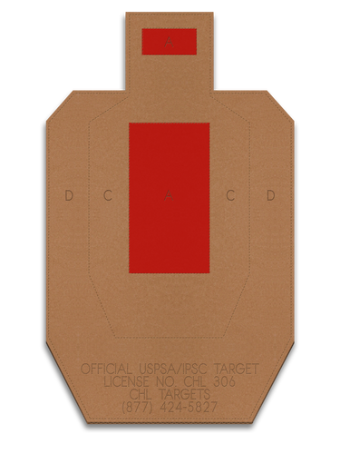 USPSA (CB) (Metric) RC (Red Center) (20 Target Pack) ***FREE SHIPPING***