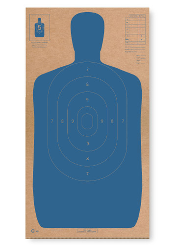 B-27 (24") (CB) BLUE (50 Target Pack) (FREE SHIPPING)