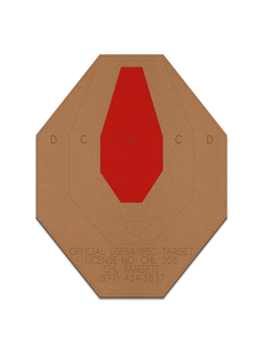 IPSC (CB) (Classic) RC (Red Center) (20 Target Pack) (FREE SHIPPING)