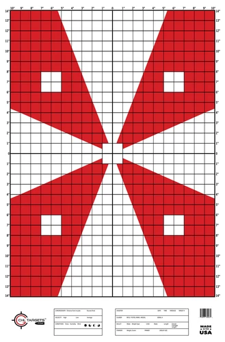 SRT - Sighting Target - LongShot Zero Target (50 - 300 YARDS) (100 Target Pack)