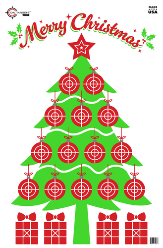 SRT - Seasonal Targets - Christmas - Trees with Bullseyes (100 Target Pack)