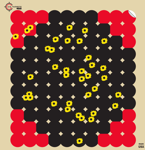 Splatter - 1" Repair Pasters (BLACK & RED) (10 Target Pack)