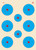 SRT - Bulls Eye Targets - 8Up - Bullseyes - BLUE (100 Target Pack)