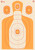 SRT - Silhouette -  Silhouette w/ FBI-Q - ORANGE (100 Target Pack)