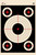 SRT - Bulls Eye Targets - 5Up Bullseyes (Crosshairs) (100 Target Pack)