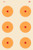 SRT - Bulls Eye Targets - 6Up Bullseye (3 Ring) ORANGE (100 Target Pack)