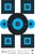 SRT - Bullseye Targets - Sighting Multi Bullseyes BLUE (100 Target Pack)