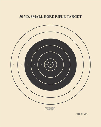 Official NRA USA-50 - 50 FT Smallbore Rifle Target - Box of 1000