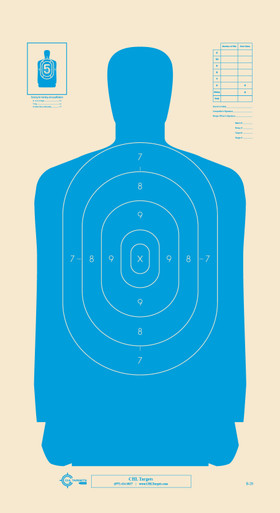 The B-29 Blue is the Non-Official NRA Police Silhouette practice target.