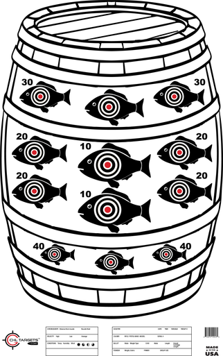 Shooting Fish in a Barrel Game Targets – Fun Range Target (100 Pack)