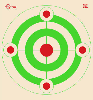 SRT - Bulls Eye Targets - 1Up Bullseye GREEN (100 Target Pack