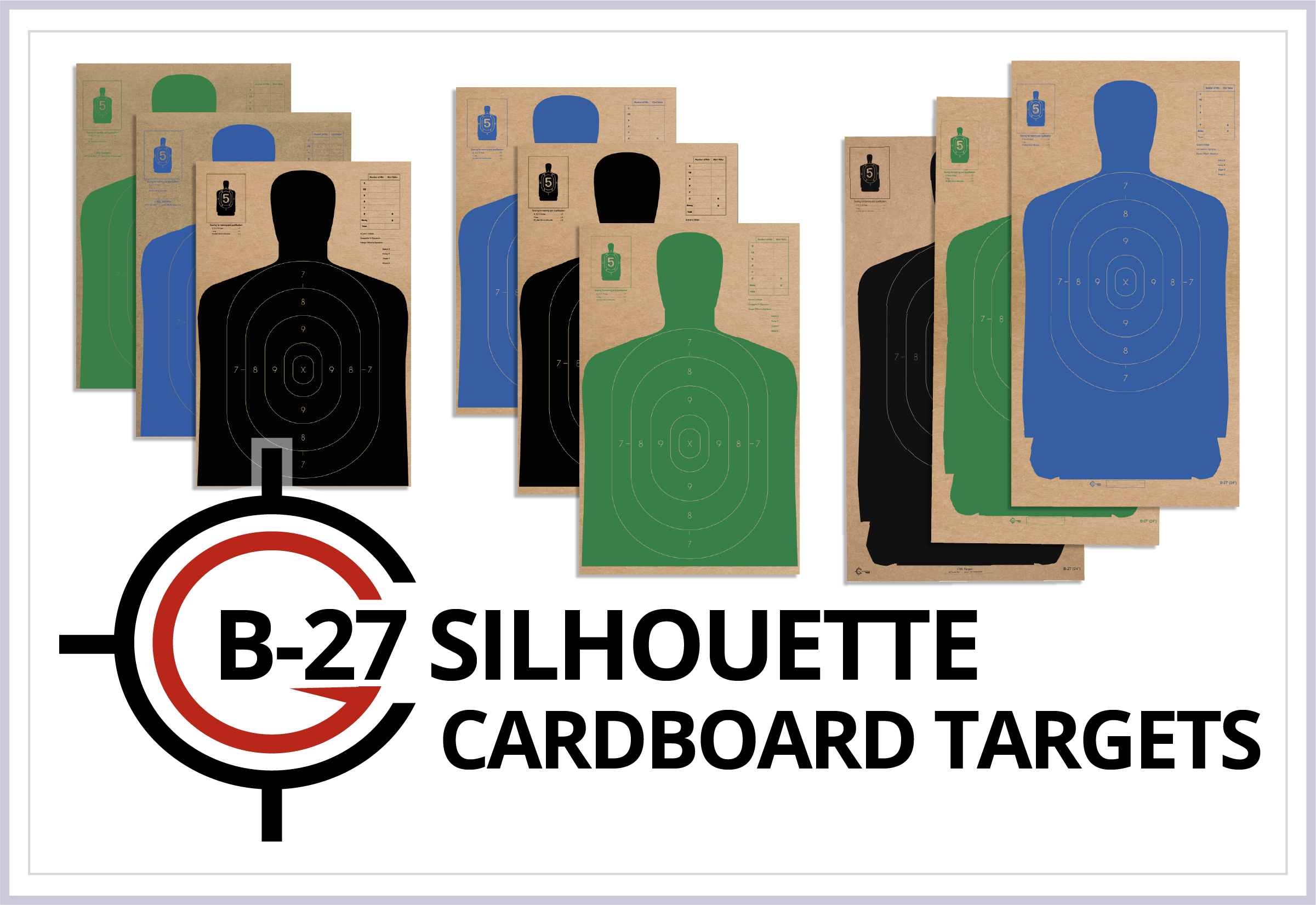 B-27 Silhouette Cardboard Targets