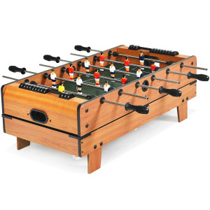 4-in-1 Combo Game Table Set Foosball Table with Billiards and Hockey - Color: Brown D681-TY580385 4-in-1 Combo Game Table Set Foosball Table with Billiards and Hockey - Color: Brown D681-TY580385