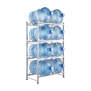 4 Tiers Water Jug Holder, 5 Gallon Water Bottle Holder, Double Row Water Bottle Rack for 8 Bottles, E415-5JLTZSSTSTZCDLTQOV0