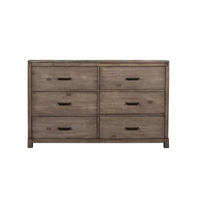 60" Gray Solid Wood Six Drawer Double Dresser N270-524110