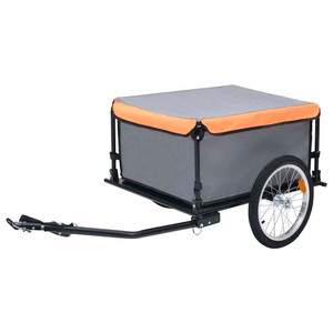Bike Trailer Gray and Orange 143.3 lb A949-92591 Bike Trailer Gray and Orange 143.3 lb A949-92591