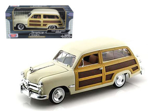 1949 Ford Woody Wagon Beige 1/24 Diecast Model Car by Motormax F977-73260bg