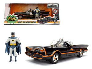 1966 Classic TV Series Batmobile with Diecast Batman and Plastic Robin in the car 1/24 Diecast Mode F977-98259