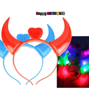 Halloween Costumes Devil Horns LED Flashlight Colorful Wedding Party Decor Supplies C122-1083540