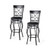 Set of 2 30 Inch Bar Stool with Backrest and Footrest-Black - Color: Black D681-HW67399DK