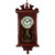 Bedford Collection 25 Inch Wall Clock with Pendulum and Chime in Dark Redwood Oak Finish D970-BED1424RW