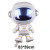 Color: Blue, Ballon Size: 10inch - 3D Rocket Balloon Self Standing Foil Balloon with Base Astronaut F640-12000048088621194