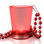 Light Up Red Shot Glass on Red Beaded Necklaces A706-1290030