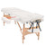 3-Zone Folding Massage Table and Stool Set 3.9" Thick White A949-110156