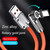 120w 6a Fast Charge Cable 180-degree Rotation Charger Cable for Xiaomi Huawei Sky Blue Android Head K484-PEL_0ORPXRPP