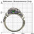 0W184 - Ruthenium Brass Ring with AAA Grade CZ  in Multi Color A874-0W184