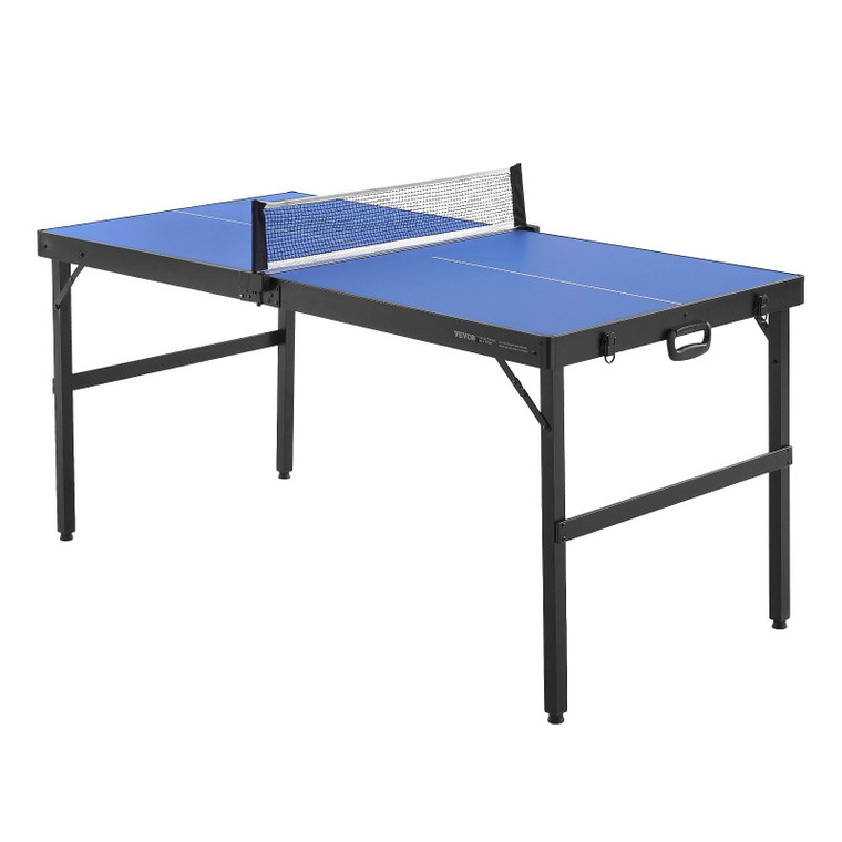 VEVOR Mid-Size Ping Pong Table Foldable Table Tennis Game Table Indoor with Net E415-DZDTZDPPQZ12L9WUBV0