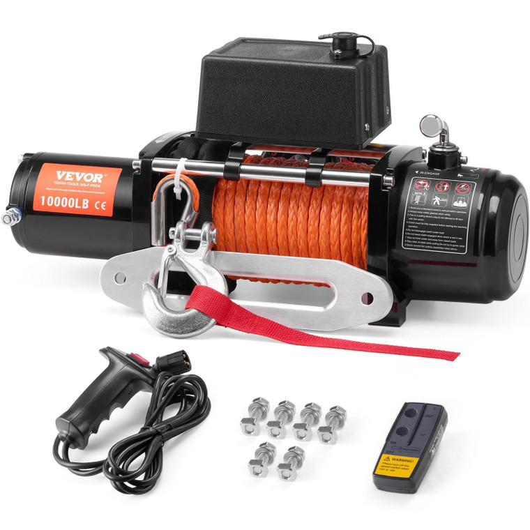  Electric Winch, 10,000 lb, 12V DC Truck Winch with 7/20 in x 65 ft Synthetic Rope Aluminum Fairlea E415-DDHCSJPYXWXYX3JLDV9