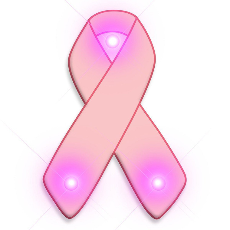 Pink Ribbon Flashing Body Light Lapel Pins A706-3710000