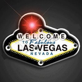 Welcome to Vegas Flashing Body Light Lapel Pins A706-3195000