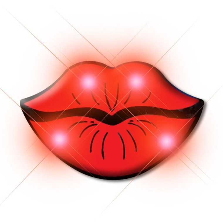 Lips Flashing Body Light Lapel Pins A706-640000