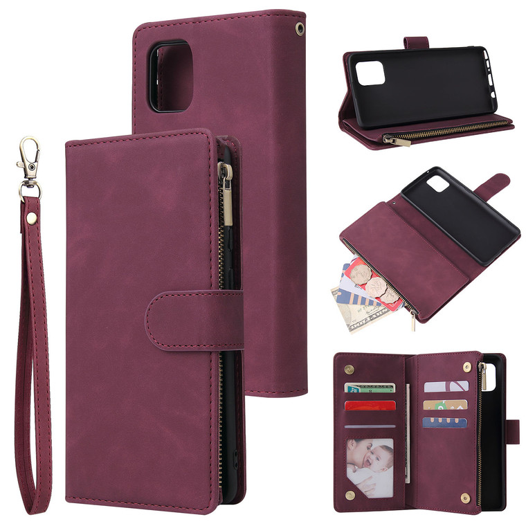 For Samsung NOTE 10 Lite Case Smartphone Shell Wallet Design Zipper Closure Overall Protection Cell K484-PEL_0FFK7TGL
