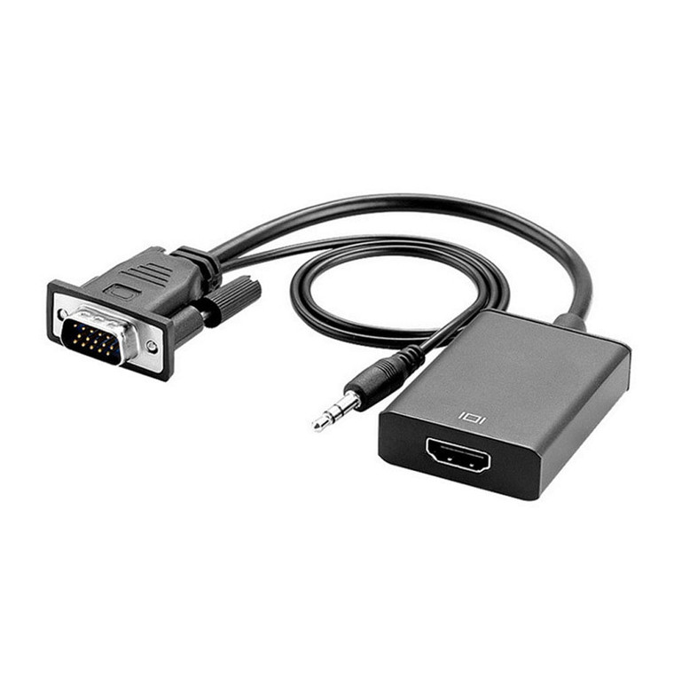 VGA Male to HDMI Female Adapter Converter Cable With 3.5 mm Audio Output 1080P VGA to HDMI for PC l K484-PEL_0BW3Q3UG