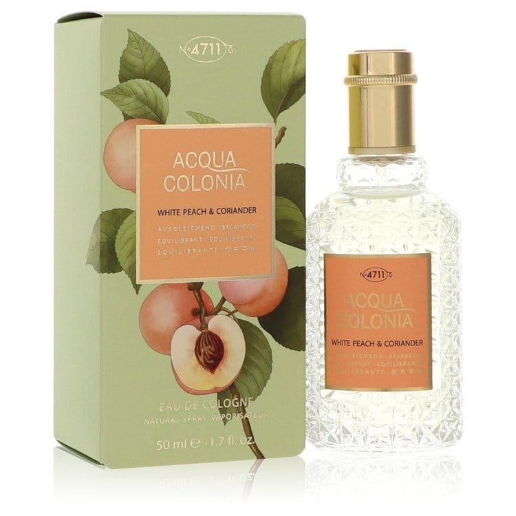 4711 Acqua Colonia White Peach & Coriander by 4711 Eau De Cologne Spray (Unisex) 1.7 oz (Women) V728-557816