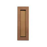 Brushed Copper Flush Pull Handle 150mm Rectangle top