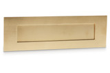 Mail slot brushed brass front
